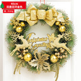 Christmas Wreath with Lights Festive Door or Wall Decoration with Ornaments and Bows