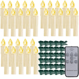 LED Christmas Tree Candles with Remote Control Flameless Plastic Candle Lights for Holiday Decoration, Timing Feature Included