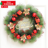 Christmas Wreath with Lights Festive Door or Wall Decoration with Ornaments and Bows