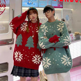 Christmas Elk Couple Sweater – 2021 Winter Knitted Jacket, Loose and Stylish Holiday Pullover for Men and Women