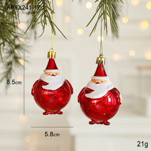 Santa Claus Christmas Ornaments Small Plastic Pendants for Festive Decorations, Perfect for Tree, Home, and Holiday Atmosphere