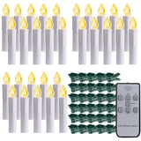 LED Christmas Tree Candles with Remote Control Flameless Plastic Candle Lights for Holiday Decoration, Timing Feature Included