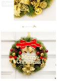 Christmas Wreath with Lights Festive Door or Wall Decoration with Ornaments and Bows