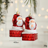 Santa Claus Christmas Ornaments Small Plastic Pendants for Festive Decorations, Perfect for Tree, Home, and Holiday Atmosphere