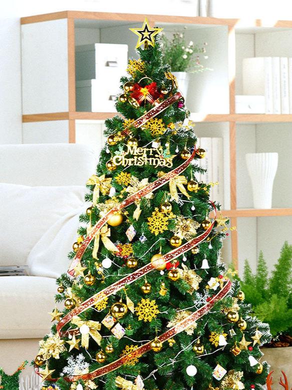 Luxury Floor-to-Ceiling Christmas Tree Set Complete Decoration Kit for Hotels, Malls, and Window Displays