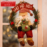 Christmas Wreath with Lights Festive Door or Wall Decoration with Ornaments and Bows