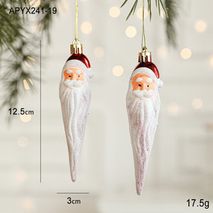 Santa Claus Christmas Ornaments Small Plastic Pendants for Festive Decorations, Perfect for Tree, Home, and Holiday Atmosphere