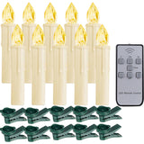 LED Christmas Tree Candles with Remote Control Flameless Plastic Candle Lights for Holiday Decoration, Timing Feature Included