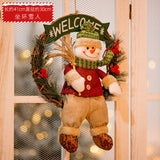 Christmas Wreath with Lights Festive Door or Wall Decoration with Ornaments and Bows