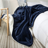 Waterproof Lamb Wool Blanket Double-Thick Coral Fleece Throw for Office, Naps & Air Conditioning | Cozy & Soft Quilt Cover for All-Season Comfort