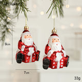 Santa Claus Christmas Ornaments Small Plastic Pendants for Festive Decorations, Perfect for Tree, Home, and Holiday Atmosphere