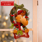 Christmas Wreath with Lights Festive Door or Wall Decoration with Ornaments and Bows