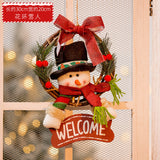 Christmas Wreath with Lights Festive Door or Wall Decoration with Ornaments and Bows